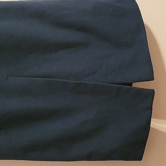 Vintage Liz Baker Wool Shell Long Jacket Double Breasted Overcoat TEAL Sz 8 WARM - Picture 15 of 15